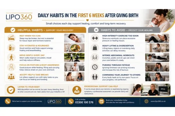 What to Do (and Avoid) in the First 6 Weeks After Giving Birth To Avoid Diastasis Recti 3 First 6 Weeks After Giving Birth To Avoid Diastasis Recti Cheshire : Daily Habits in the First 6 Weeks After Giving Birth